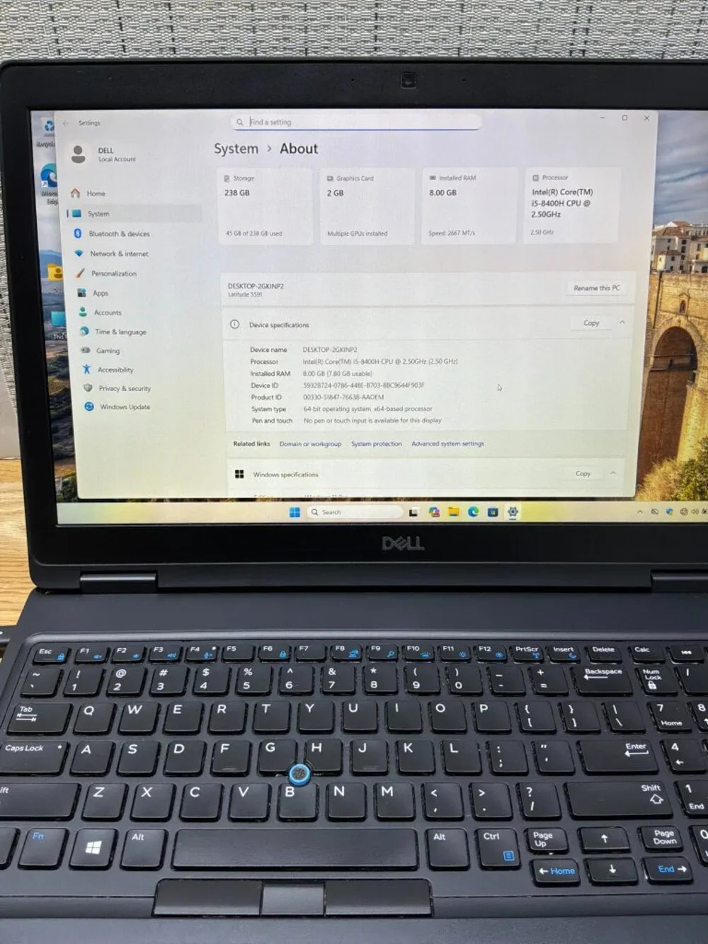 Dell Latitude 5591 Laptop 15.6